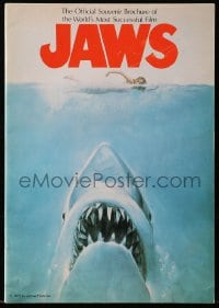 7w553 JAWS English souvenir program book 1975 Roy Scheider, Richard Dreyfuss, Robert Shaw & shark!