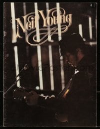 7w596 NEIL YOUNG music concert souvenir program book 1984 from his World Tour!