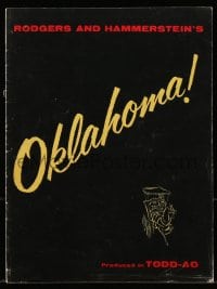 7w599 OKLAHOMA souvenir program book 1956 MacRae, Shirley Jones, Rodgers & Hammerstein, TODD-AO!