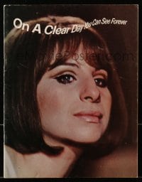 7w602 ON A CLEAR DAY YOU CAN SEE FOREVER souvenir program book 1970 Barbra Streisand, cool images!