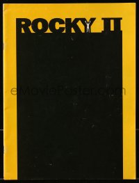 7w628 ROCKY II souvenir program book 1979 Sylvester Stallone & Carl Weathers, boxing sequel!