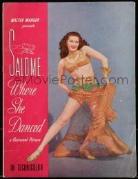 7w634 SALOME WHERE SHE DANCED souvenir program book 1945 great images of sexy Yvonne De Carlo!