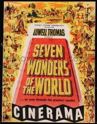7w640 SEVEN WONDERS OF THE WORLD souvenir program book 1956 famous landmarks in Cinerama!