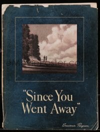 7w646 SINCE YOU WENT AWAY souvenir program book 1944 Claudette Colbert, Jennifer Jones, WWII