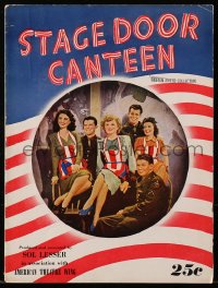 7w659 STAGE DOOR CANTEEN souvenir program book 1943 starring 48 stars, 1 for every star in the flag!