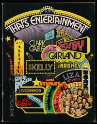 7w676 THAT'S ENTERTAINMENT souvenir program book 1974 classic MGM Hollywood movie scenes!