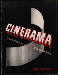 7w679 THIS IS CINERAMA 2nd printing world premiere souvenir program book 1954 a startling new world!