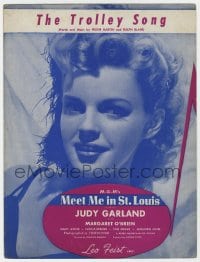7w378 MEET ME IN ST. LOUIS sheet music 1944 Judy Garland, classic musical, The Trolley Song