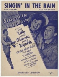 7w406 SINGIN' IN THE RAIN sheet music 1952 Gene Kelly & Debbie Reynolds sing the title song!
