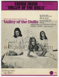 7w432 VALLEY OF THE DOLLS sheet music 1967 from Jacqueline Susann's erotic novel, theme song!