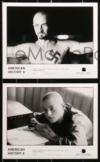 7w717 AMERICAN HISTORY X presskit w/ 13 stills 1998 Edward Norton as skinhead neo-Nazi, Furlong!