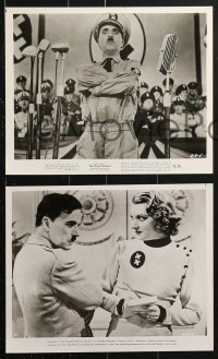 7x565 GREAT DICTATOR 8 8x10 stills R1972 Charlie Chaplin directs and stars, wacky WWII comedy!