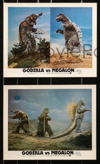 7x236 GODZILLA VS. MEGALON 5 color English FOH LCs 1973 Gojira tai Megaro, Toho monsters, rare!