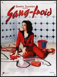 7y663 CURDLED French 1p 1997 Quentin Tarantino, sexy Angela Jones cleaning up murder scene!
