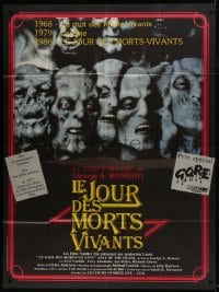 7y670 DAY OF THE DEAD French 1p 1986 George Romero's Night of the Living Dead, different zombies!