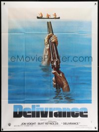 7y677 DELIVERANCE French 1p 1972 John Boorman classic, great art of shotgun pointed at canoers!