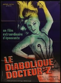 7y681 DIABOLICAL DR Z French 1p 1966 directed by Jess Franco, great close up art of sexy blonde!