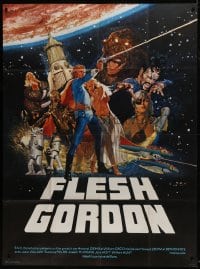 7y721 FLESH GORDON black French 1p 1975 sexy sci-fi spoof, great different erotic super hero art!