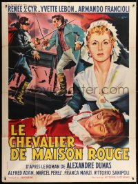 7y744 GLORIOUS AVENGER French 1p 1953 different art of Renee Saint-Cyr, Alexandre Dumas story!
