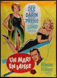 7y770 IF A MAN ANSWERS French 1p 1963 Grinsson art of sexy Sandra Dee, Bobby Darin & Presle!