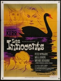 7y773 INNOCENTS French 1p 1962 different art of Deborah Kerr & swan, Henry James' classic story!