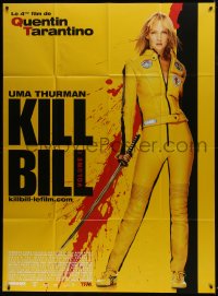 7y783 KILL BILL: VOL. 1 French 1p 2003 Quentin Tarantino, full-length Uma Thurman with katana!