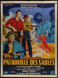 7y800 LA PATROUILLE DES SABLES left style French 1p 1957 Noel art of Michel Auclair, Dalio & cast!