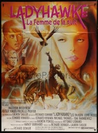 7y803 LADYHAWKE French 1p 1985 cool Formosa art of Michelle Pfeiffer & young Matthew Broderick!