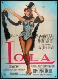 7y823 LOLA French 1p 1961 Jacques Demy, full-length art of sexy Anouk Aimee by Jean Mascii!