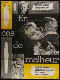 7y827 LOVE IS MY PROFESSION French 1p R1960s Georges Simoneon's En Cas de Malheur, Brigitte Bardot