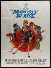 7y840 MODESTY BLAISE French 1p 1966 Bob Peak art of sexiest female secret agent Monica Vitti!
