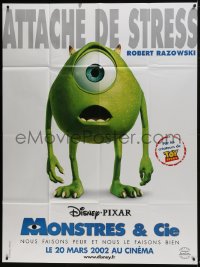 7y841 MONSTERS, INC. advance French 1p 2002 Disney & Pixar computer animated CGI cartoon, Mike!