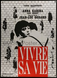 7y850 MY LIFE TO LIVE second printing French 1p 1962 Jean-Luc Godard's Vivre sa Vie, Anna Karina!