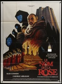 7y852 NAME OF THE ROSE French 1p 1986 Sean Connery, different art by Philippe Druillet & Gayout!