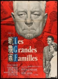 7y884 POSSESSORS style B French 1p 1958 Les Grandes Familles, art of Jean Gabin by Rene Ferracci!