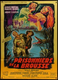 7y887 PRISONERS OF THE CONGO French 1p 1960 Belinsky art of Marchal & Rasquin in savage Africa!