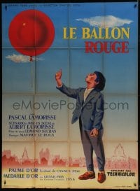 7y896 RED BALLOON French 1p 1956 La Ballon Rouge, Porr't art of Pascal Lamorisse, rare!