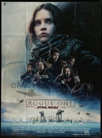7y902 ROGUE ONE French 1p 2016 A Star Wars Story, Felicity Jones, top cast montage, Death Star!