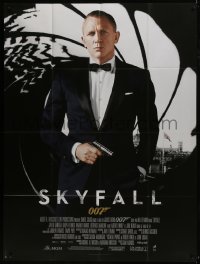 7y918 SKYFALL French 1p 2012 great image of Daniel Craig as James Bond in tuxedo with gun in hand!