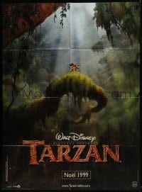 7y942 TARZAN teaser French 1p 1999 cool Walt Disney jungle cartoon, cool different far image!