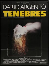 7y944 TENEBRE French 1p 1983 Dario Argento giallo, creepy image of bloody dead girl's head!