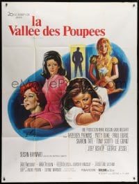 7y975 VALLEY OF THE DOLLS French 1p 1968 Sharon Tate, Jacqueline Susann, different Grinsson art!