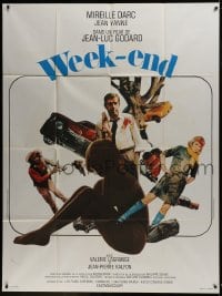7y983 WEEK END French 1p 1968 Jean-Luc Godard, great montage with sexy Mireille Darc!