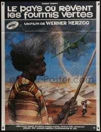 7y986 WHERE THE GREEN ANTS DREAM French 1p 1984 Werner Herzog, really cool Aborigine art by Bilal!