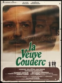 7y991 WIDOW COUDERC French 1p 1971 huge c/u of Alain Delon & Simone Signoret, La veuve Couderc!