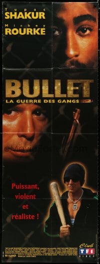 7y550 BULLET video French door panel 1997 Ted Levine, cool image of Mickey Rourke & Tupac Shakur!