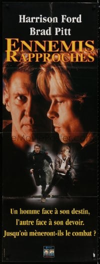 7y553 DEVIL'S OWN video French door panel 1997 Harrison Ford & Brad Pitt are bound by duty!