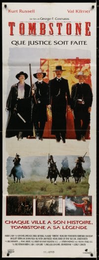 7y563 TOMBSTONE video French door panel 1994 Kurt Russell as Wyatt Earp, Val Kilmer as Doc Holliday