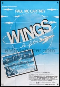 7y527 WINGS OVER THE WORLD French 40x58 1982 Paul McCartney rock 'n' roll band documentary!