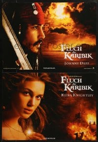 7y077 PIRATES OF THE CARIBBEAN 4 German LCs 2003 Johnny Depp as Jack Sparrow, Keira Knightley, Bloom